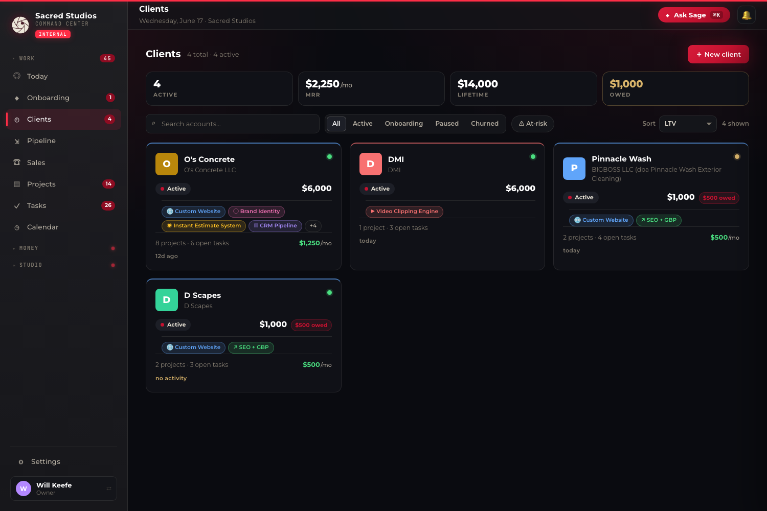 Resurfaced Command Center accounts